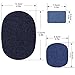Outuxed 30pcs Iron on Denim Patches Fabric Patches for Clothing Jeans, Iron on Repair Kit, 5 Colors, 3 Sizes(4.9x6.9 Inches, 3.7x4.1 Inches, 2x3 Inches)