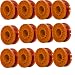HIFROM Replacement Grass String Trimmer Edger Spool Line 10ft 0.065" for Worx WA0010 Mowers String Trimmer (12 Pack)