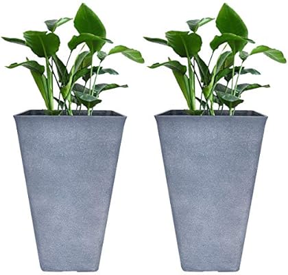 Tall Planters 26 Large Flower Pots Pack 2 Indoor And Outdoor