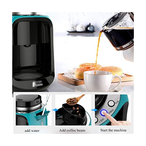 WGYDREAM Kaffeemaschine Kaffeevollautomat Kaffeemaschine Kleine Mahlzeit und Brauerei Automatische Kaffeemaschine… – Bild 3