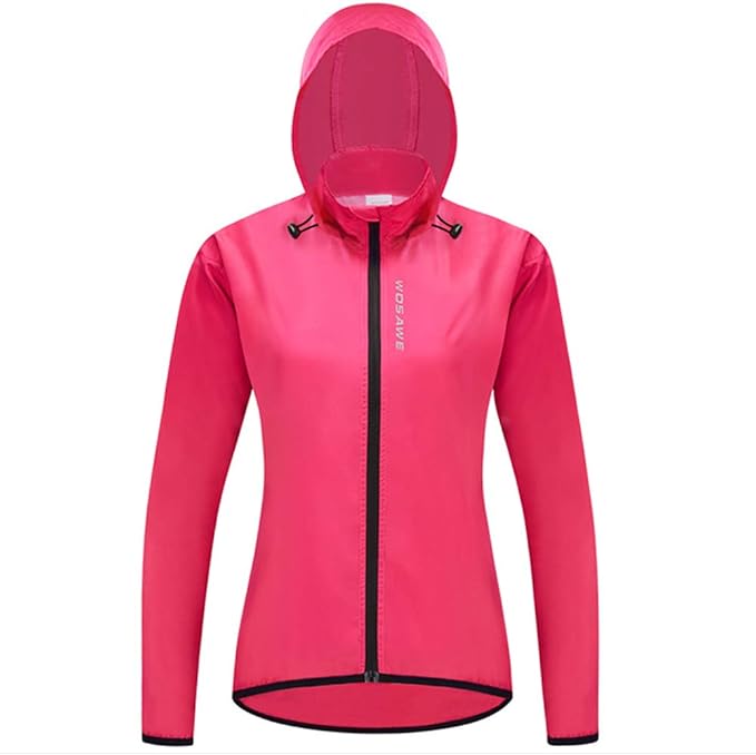 Women's Long Sleeve Cycling Hooded Jacket Windproof Reflective
