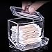 LAAT Acrylic Cotton Box Stems Holder Box Cotton-Pad Dispenser Transparent Storage Box Storage Case for Makeup Cosmetic (Not Include Cotton Swabs)