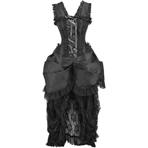 daisy broderie lace-up corset dress Mini dress