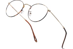 aisswzber Small Round Circle Classic Unisex Eyewear Lightweight Non-Prescription Eyeglasses Clear Lens Glasses for Women Men