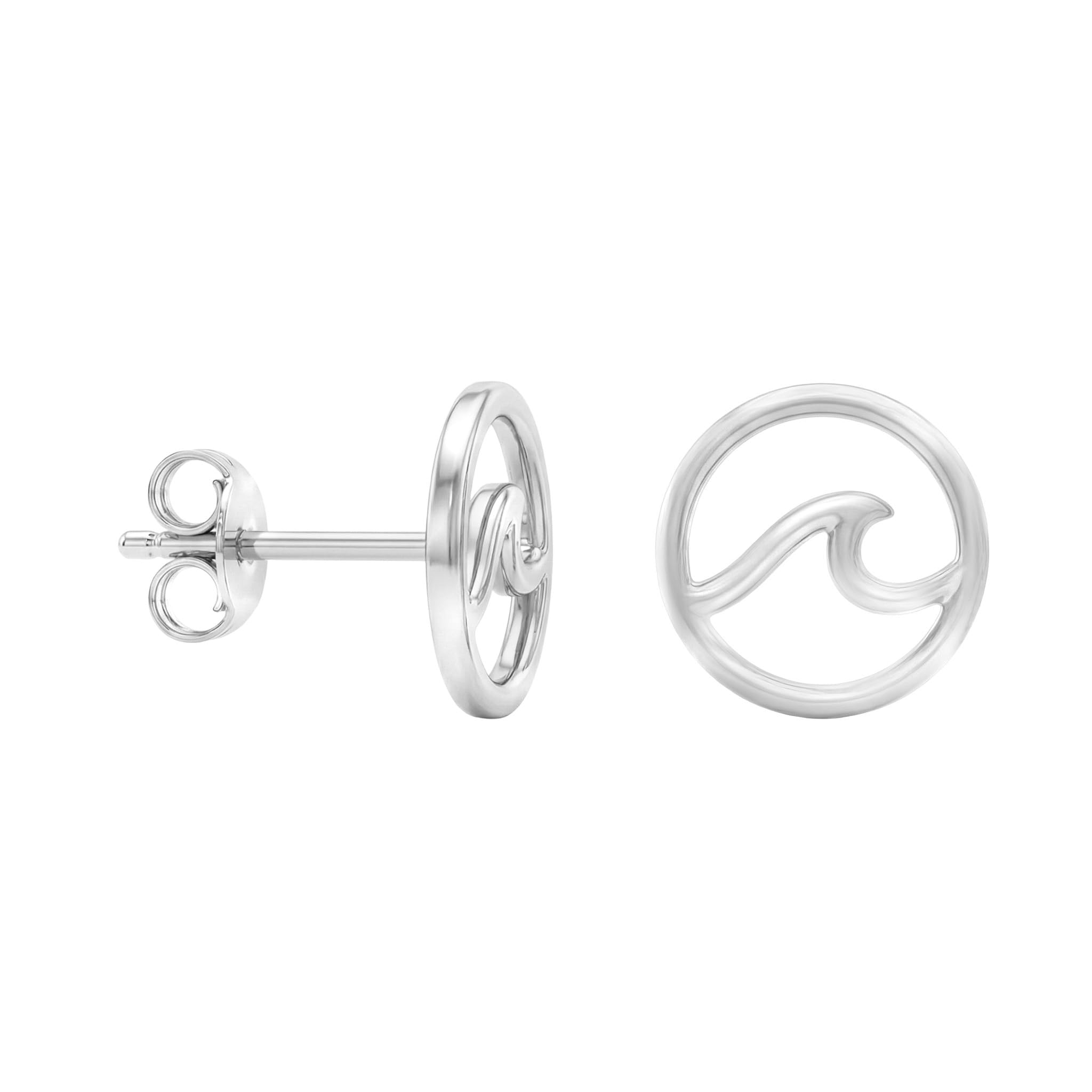 SOFIA MILANI - Women's Earrings 925 Silver - Wave Stud Earring - 20918