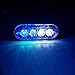 VSLED 4 LED Blue/White Light 12-Flashing Mode Car Truck Warning Caution Emergency Construction Strobe LED LightBar