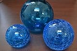 Blue Decorative Reproduction Blown Glass Float Fishing Buoy Ball 3