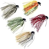 thkfish Fishing Jigs Bass Fishing Lures Fishing Jigs Bass Mix Color Metal Lead Fishing Jigs Kit 7g /10g/14g (1/4oz)/(3/8oz)/(1/2oz) 5pcs