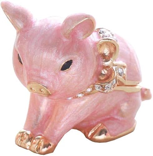 Amazon Co Jp ピィアース Piearth リボンピッグ 子ブタの置物 宝石箱 ジュエリーボックス ミニリボンピッグ ジュエリー