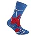 Marvel Spiderman Childrens Boys Official Patterned Socks (Pack Of 3) (US Child 10-13) (Black/Blue/Red)