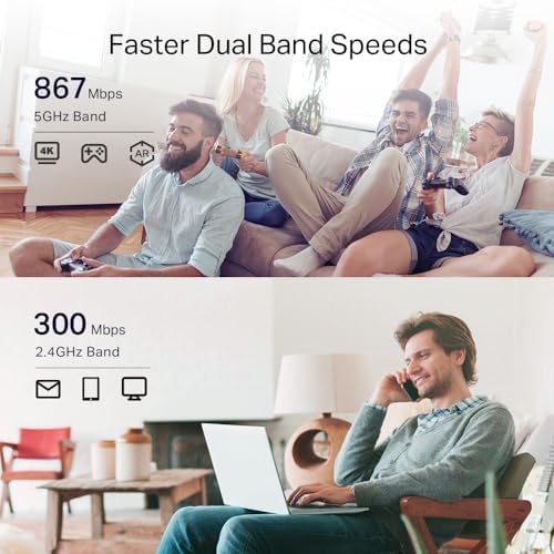 Repetidor wifi tp-link re330, amplificador ac1200, extensor até 120 m2, repetidor potente com porta ethernet, compatível com todas as caixas de internet