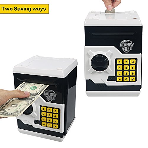 HUSAN Great Gift Toy for Kids Code Electronic Piggy Banks Mini ATM