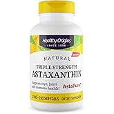 Healthy Origins Astaxanthin 12 mg (Natural, Astapure, Triple Strength, Non-GMO, Gluten Free, Eye Support, Joint Support, Immune Support), 150 Softgels