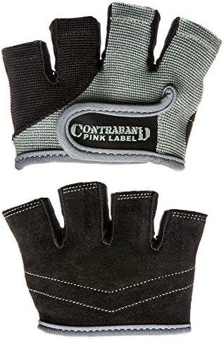 Contraband Pink Label 5557 Classic MICRO Weight Lifting Gloves (Gray, Large)