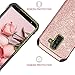 BENTOBEN Case for Galaxy J8 2018, 2 in 1 Slim Glitter Bling Sparkle Hybrid Hard PC Soft Rubber Heavy Duty Bumper Shockproof Full Body Protective Phone Cover for Samsung Galaxy J8 2018, Rose Gold