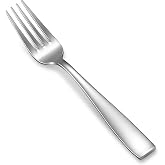 KEAWELL Premium Louis 4-Pc 18/10 Stainless Steel Salad Forks (7.6 inches) | Fine Salad Forks; Squared-Edge Handles; Smooth, Rounded Edges for Comfort; Brilliant Mirror Finish; Dishwasher Safe