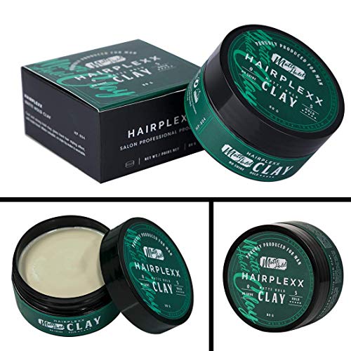Hair Clay for Men Styling Product, Matte Finish Molding Hair Wax 2.8 Ounce, Strong Hold Light Smell No Shine