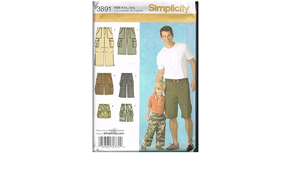simplicity 3891 mens cargo pants