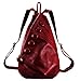 Pinshang Genuine Leather Backpack Medium Ladies Cool Style Shoulder Bag With Five Buttons