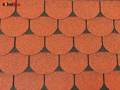 Isolbau Dachschindeln Biberschwanz - Dachpappe als Bedachung für Gartehaus, Vogelhaus, Hundehütte - Ziegelrot, 21 m² (7…