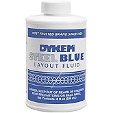 Dykem 80400 steel blue layout fluid, 8 oz bottle with brush-in-cap, toluene free