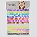 Prohouse Gothic Womens Girls Rubber Pendant Necklace Chain Henna Tattoo Choker Necklace Stretch Elastic Set for Teen 80s 90s