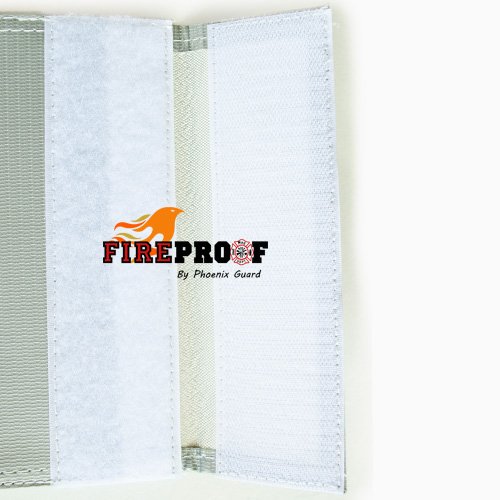 Fireproof by Phoenix Guard Fire Resistant Pouch | Document Bag for Money, Passports, ID, Marriage, Bank & House Records | Flame Retardant, Waterproof Pouch (15x11, Gray)