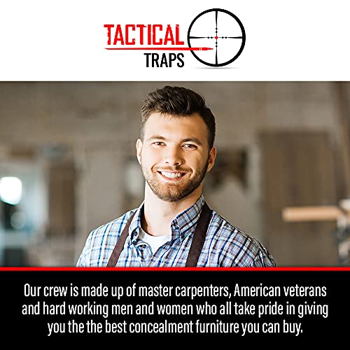 Tactical Traps End Table Gun Storage with Trap Door Compact Firearm