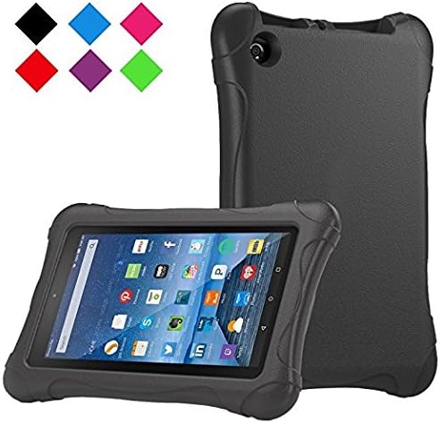 Fire 7 2015 Case,Tinkle ONE Kids Case Shockproof Light Weight Drop Protection Children EVA Case Cover for Amazon Fire 7 Tablet (7 inch Display 5th Generation,2015 Release Only) (Black )