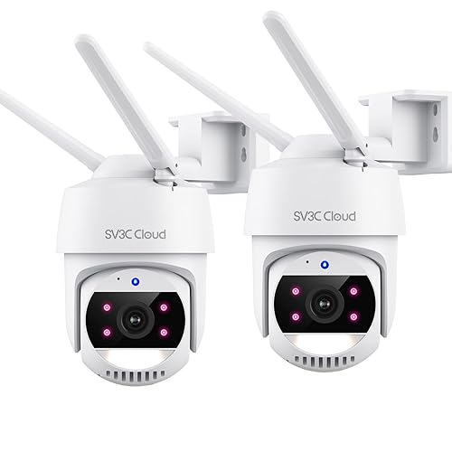 SV3C 5MP PTZ WiFi Camera Outdoor, Pack Pan Tilt Security Cameras