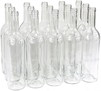 Weinflasche 750 Ml Ohne Mit Korken Glasflasche Leere Flasche Likor Wein 3 Farben 16 Stk Ohne Korken Weiss Amazon De Kuche Haushalt