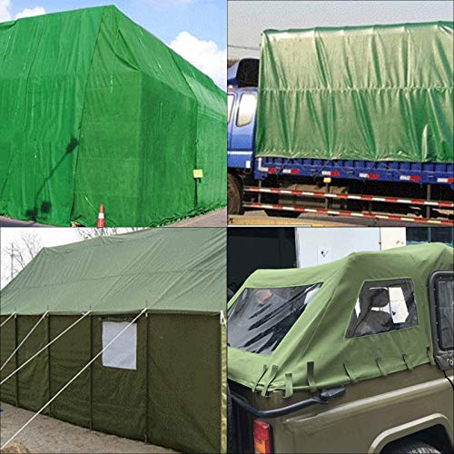 Bkisy 12ft x 16ft Olive Drab Canvas Tarp Heavy Duty 18 oz Cotton