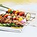 Kabob Skewers(Set of 20), 14'' Shish Kebab Skewers 304 Stainless Steel BBQ Barbecue Skewers Flat Metal Grilling Skewers, Reusable BBQ Sticks with Portable Storage Tube