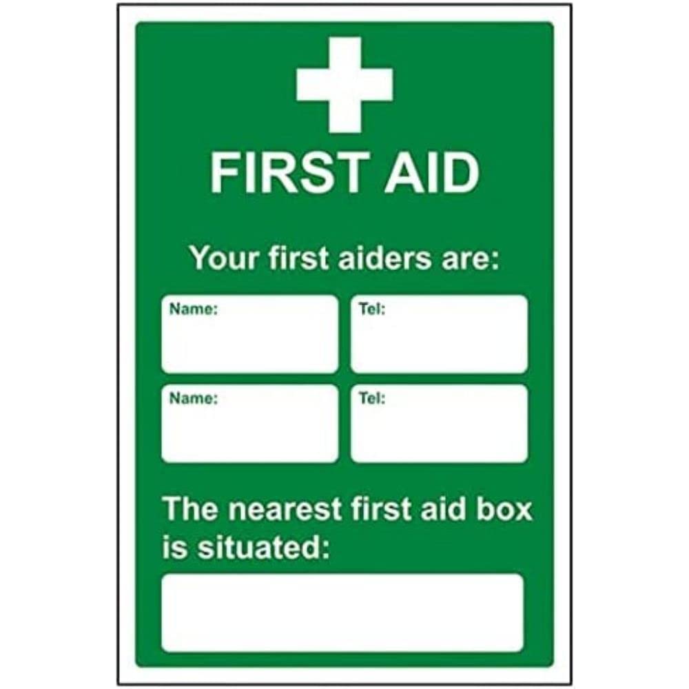 V Safety First Aid General - First Aid/First Aiders/Location - 300 X 400mm