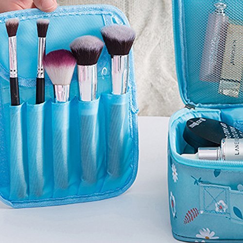 FOERTENG Travel Waterproof Makeup Bag Cosmetic Large Capacity Train Case Toiletry Bags for Women (A)