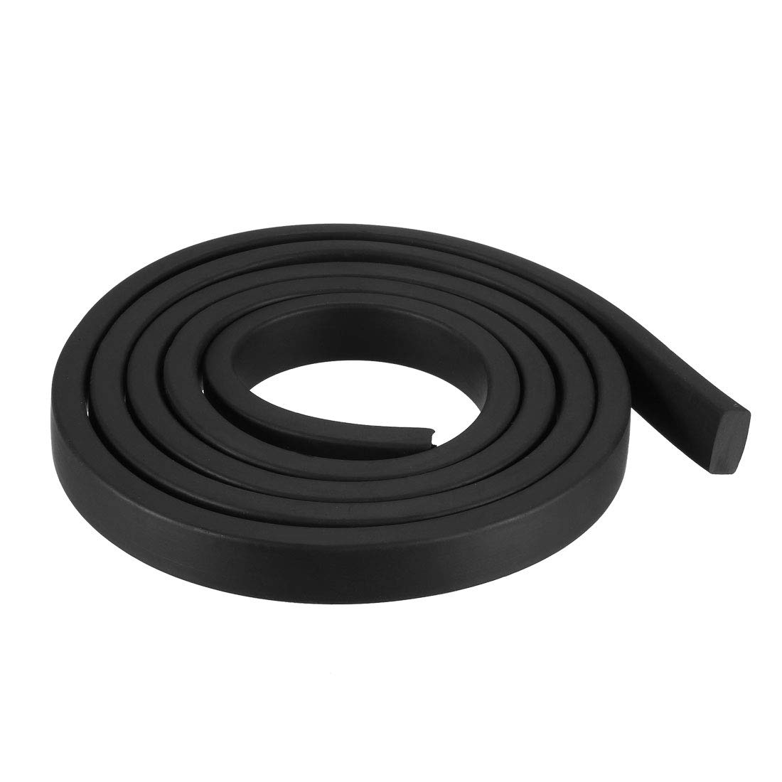 sourcing map Solid Rectangle Rubber Seal Strip 10mm Wide 5mm Thick, 1 Meter Long Black
