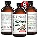 Organic Castor Oil For Eyelashes and Eyebrows (4oz), Hexane Free, Prevents Hair Breakage & Fall, Thickens Eyelashes, Natural Moisturizer