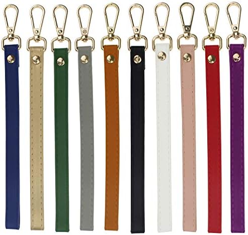 Coolcoco Colorful DIY Leather Replacement Chain Strap Set for Purse Handbag/Clutches/Wallet/Wristlet Evening Bag/Keychain Organizer (10 Pieces/Set)