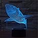 Unitake Illusion Table Desk Lamp 7 Colors LED for Home Bedroom Decoration Kids Birthday Gifts Shark