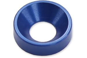 HOLSTERSMITH [10PCS] USA Made Anodized Aluminum Colored Finishing Washers - (12 Colors) - (0.435in. Dia.) Flat Top - for KYDEX Holsters, Auto Trim, Art Projects, Home DIY