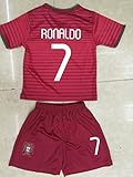 2014 Cristiano Ronaldo Home Portugal Football Soccer Kids Jersey & Short (8-9 YEARS)