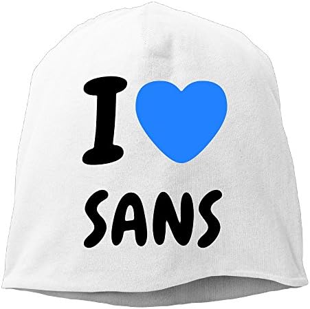 YUVIA I Love Sans Men's&Women's Patch Beanie TravellingWhite Hats For Autumn And Winter