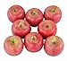 JEDFORE Fake Apples Artificial Red Apples Simulation Lifelike Fruit Set for Home House Kitchen Wedding Party Decoration Photography (8Pcs)