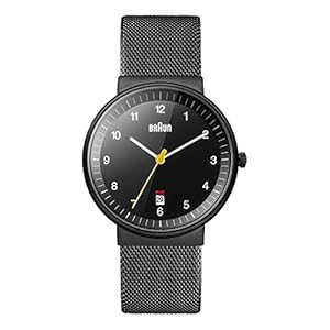 Image of Braun Men's BN0032WHBKG Classic Analog Watch w. White Display and Black Band