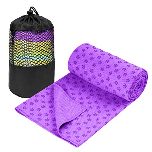 WeYingLe Yoga Mat Towel Non Slip Hot Yoga Towel,Sweat Absorbent, for Hot Yoga, Bikram, Pilates