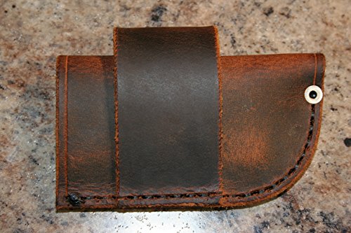 Buffalo Leather Knife Sheath - Universal - Fits Leatherman Gerber Multi Tools, Pocket Knives - Thumbnail 2