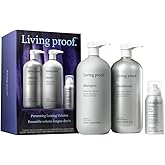 Living Proof Presenting Lasting Volume Holiday Kit -Jumbo Full Shampoo & Conditioner, and Travel Size Advanced Clean Dry Sham