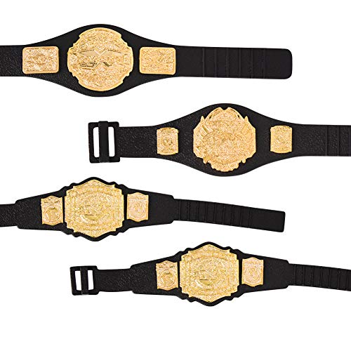 Set of 4 Different TNA Impact Wrestling Action Figure Championship Belts