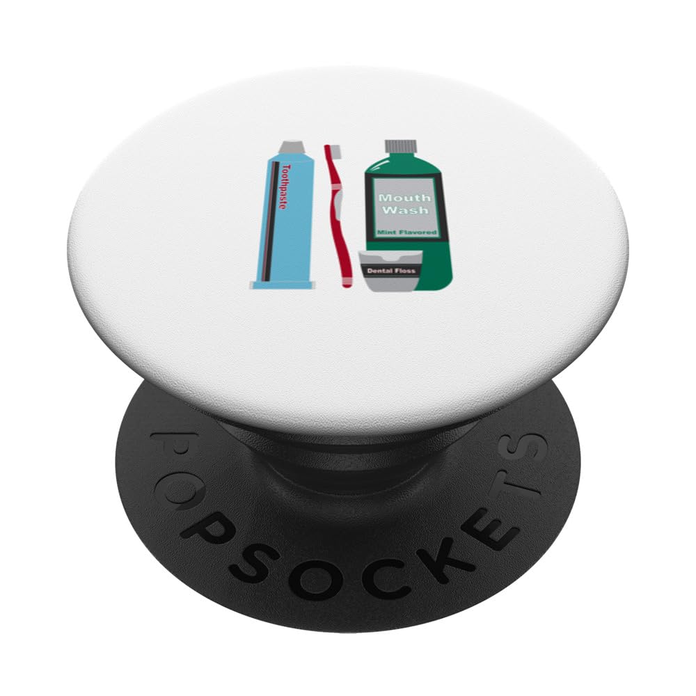 Toothbrush Toothpaste Floss Mouthwash PopSockets Swappable PopGrip