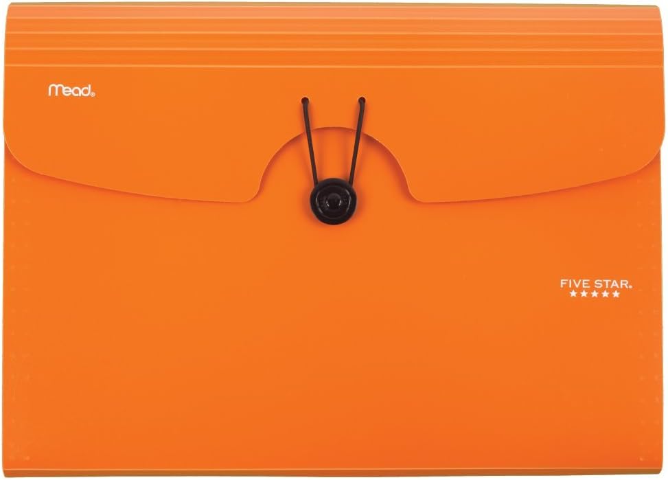 Five Star 6-Pocket Expanding File Organizer, Plastic Expandable Letter Size File Folders with Pockets, Home Office Supplies, for Receipts, Bills, Documents, Color Selected For You, 1 Count (35552) : Office Products